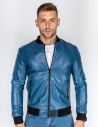 SOPRANO Leather Jacket Blue