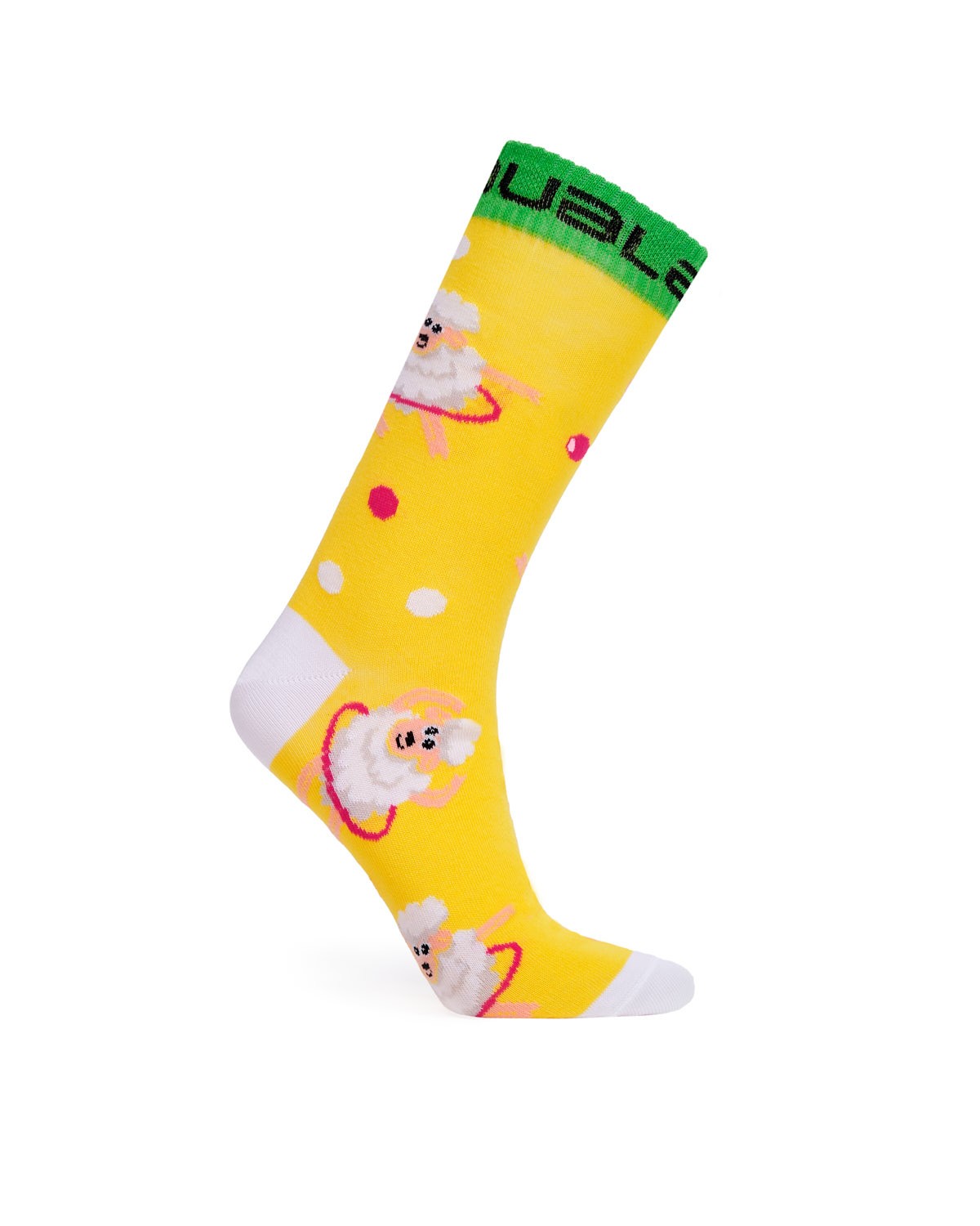Dancing Sheep Neon Yellow Socks