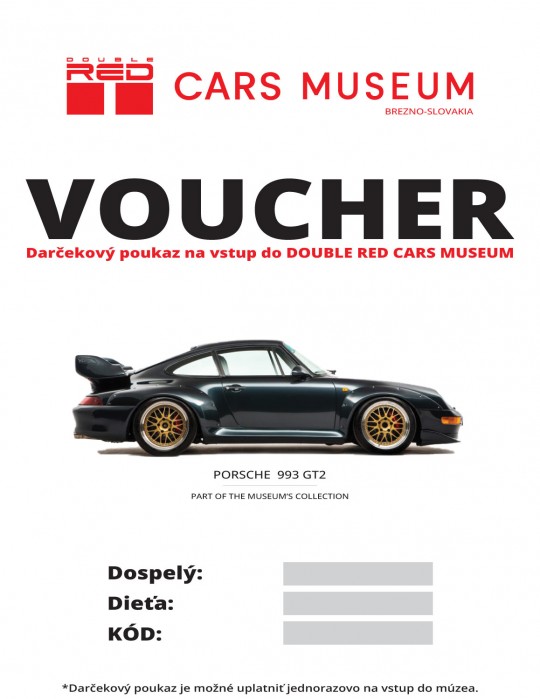 VOUCHER DOUBLE RED CARS MUSEUM - KID