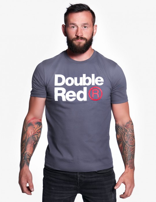 DOUBLE RED Trademark T-shirt Dark Grey SLIM FIT