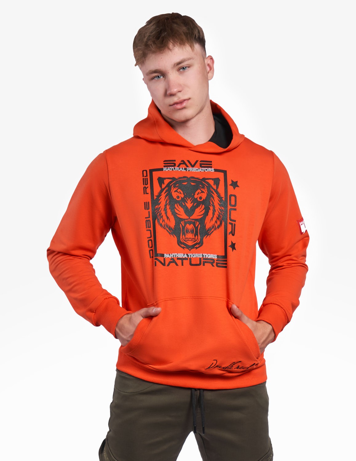 Natural Predators Tiger Hoodie Orange