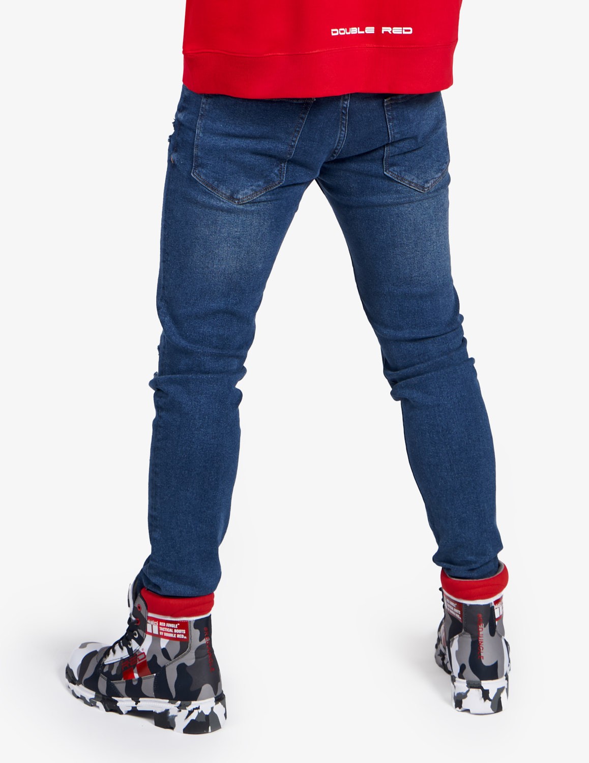 RED JEANS Regular Dark Blue Skinny Fit - Double Red
