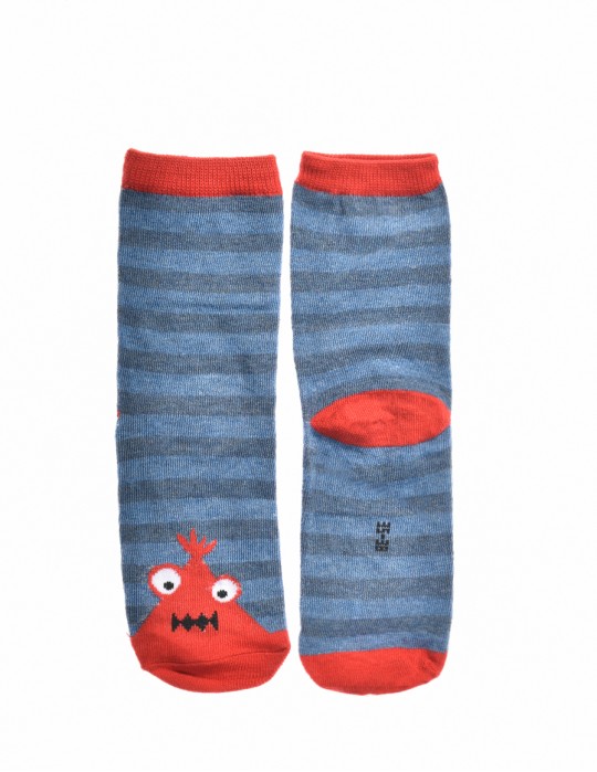 KID Fun Socks Stripes Red Monster
